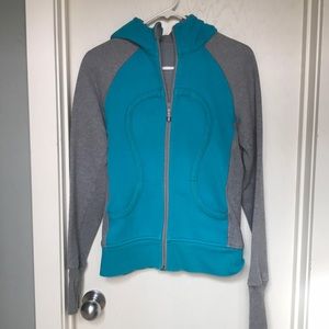 Grey and aqua lululemon hoodie size 6